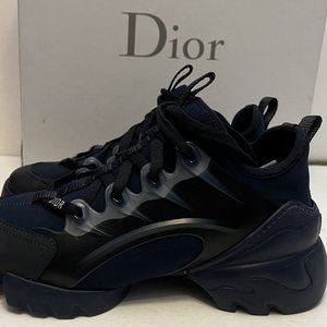 Dior D-Connect Indigo Blue Neoprene Sneaker Womens Size 36